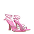 3Juin Pink Satin Stiletto Heels Sandals